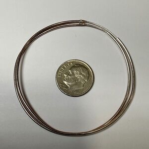 2 inch Sterling Silver Continuous Hoop Earrings. 2 inch diameter